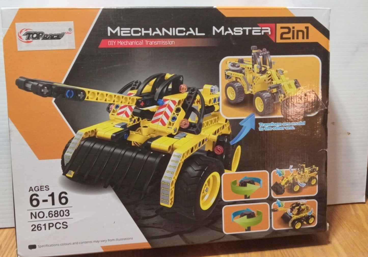 Construction Trucks Interlocking Building Blocks (Front Loader) 6-16
