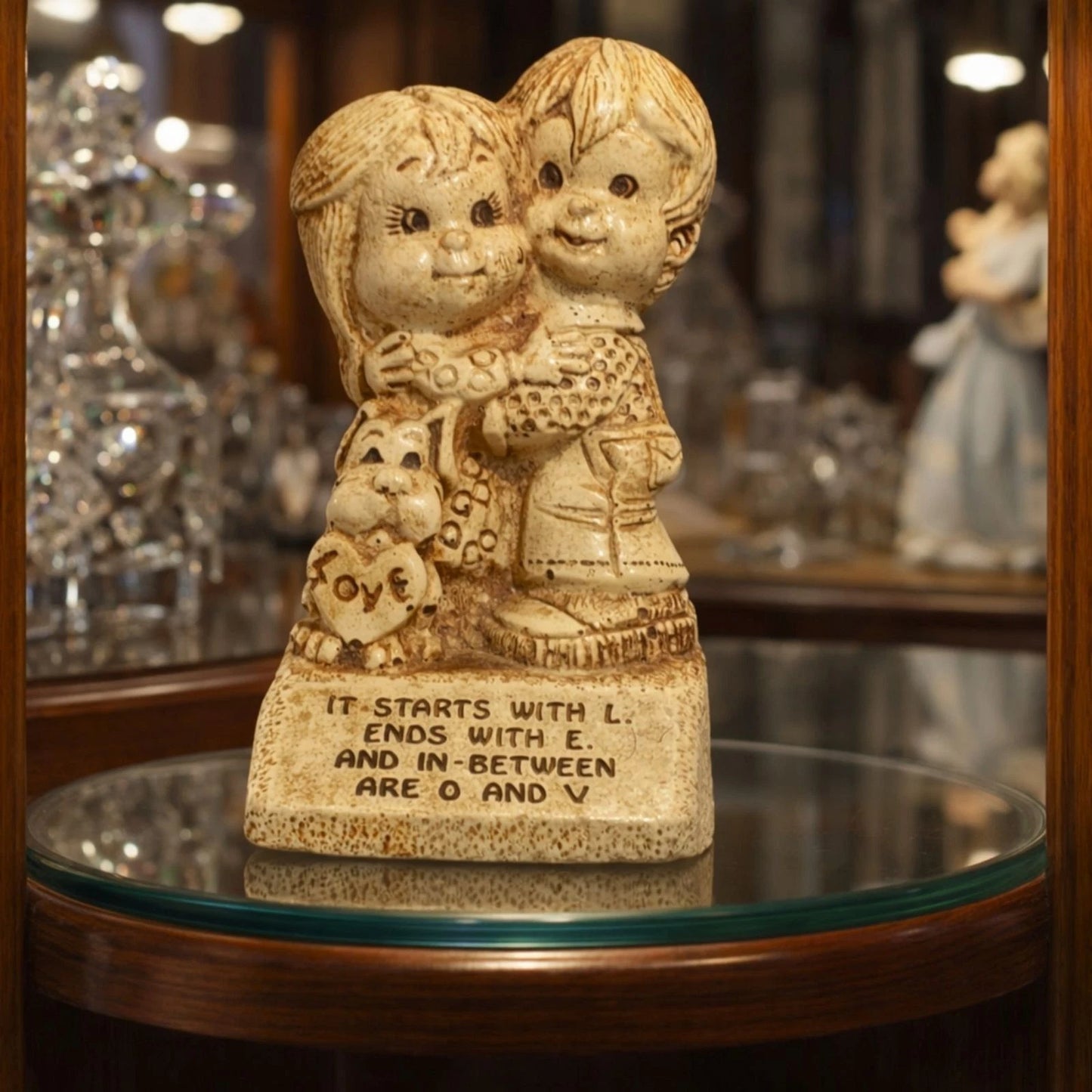 Vintage Paula USA Love Couple Figurine #305 5" Chalkware