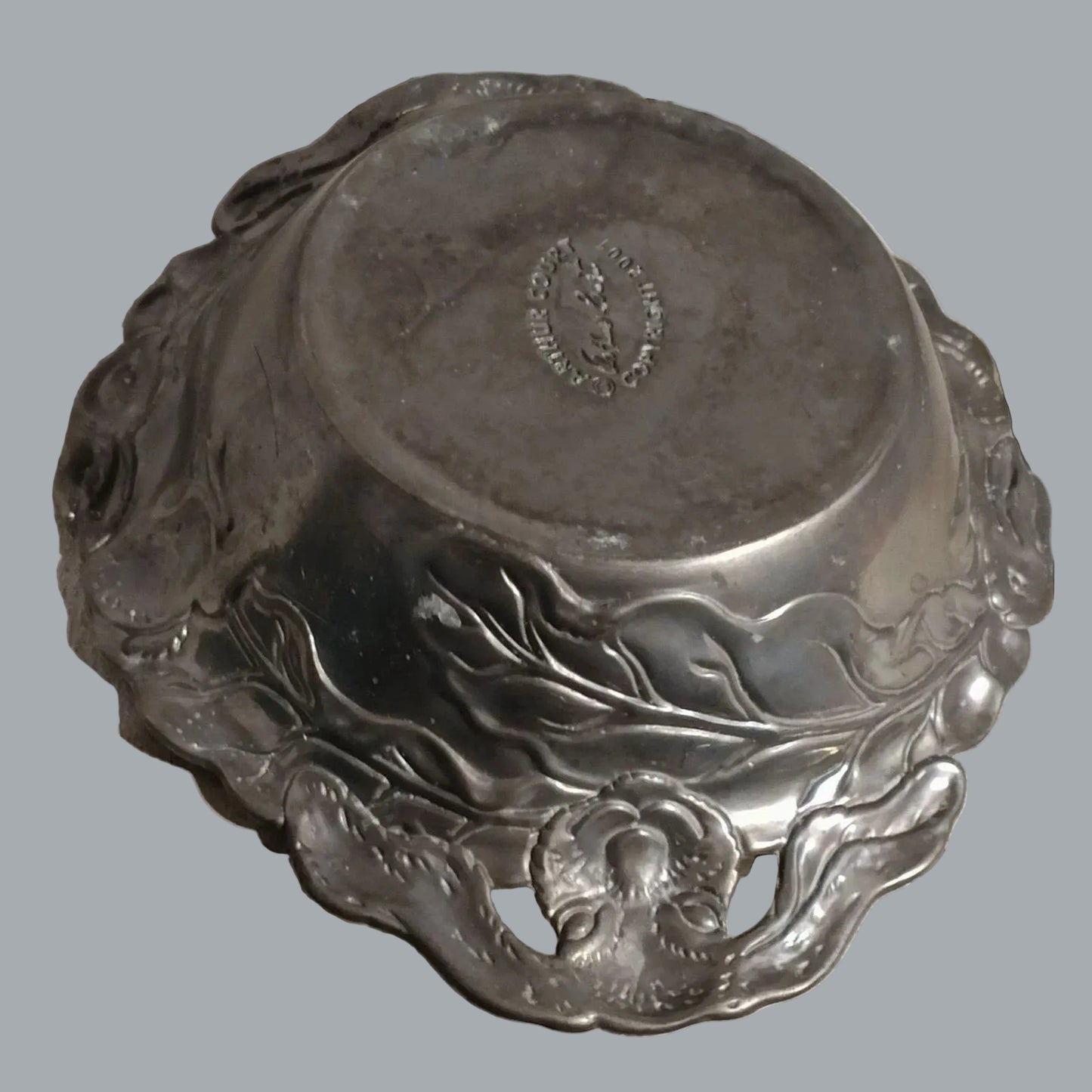 Arthur Court 2001 Bunny Rabbit 7" Aluminum Serving Bowl Easter Decor