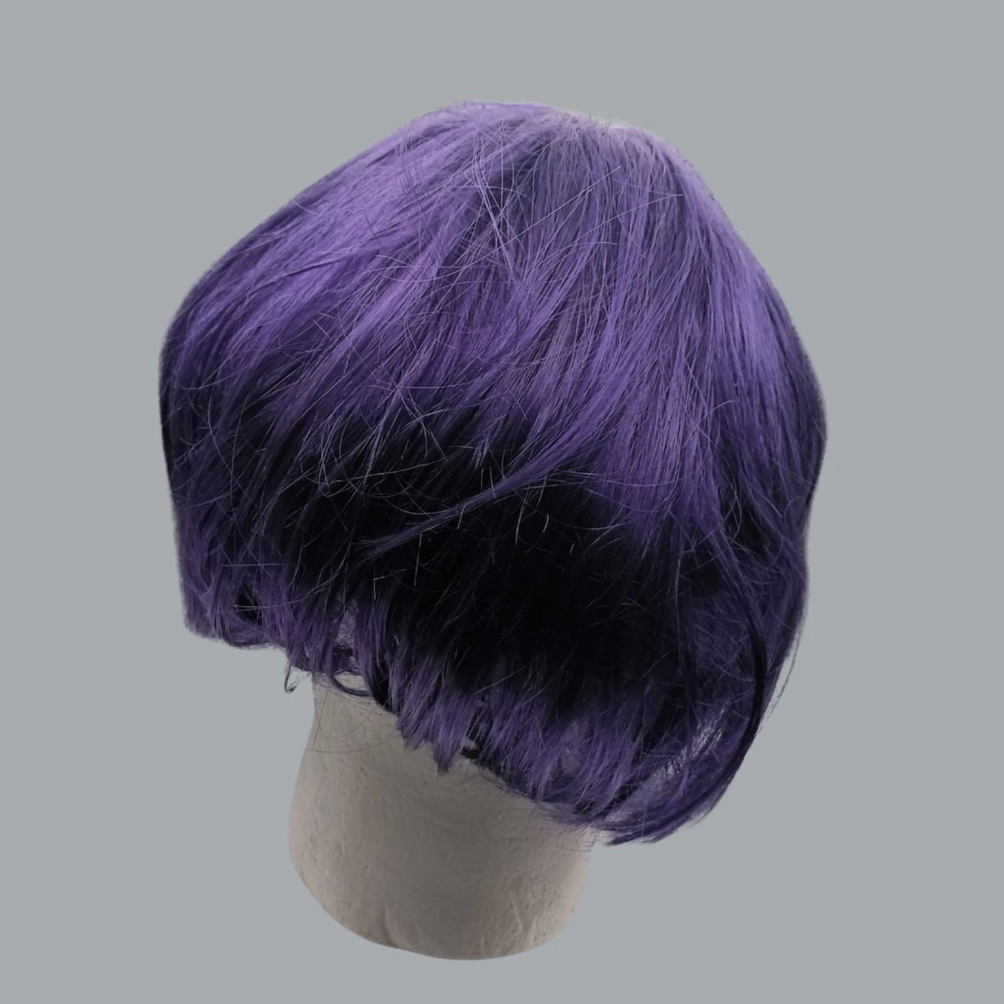 Vibrant Short Purple Synthetic Wig for Cosplay & Costume Parties