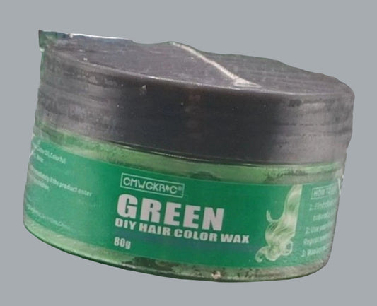 Vibrant Green Temporary Hair Color Wax - Instant & Washable Styling Clay