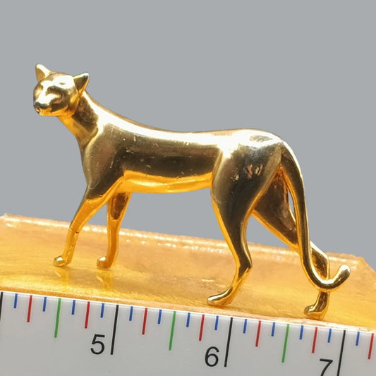 Art Deco - Gold - No Box Curio Cabinet Cat by Franklin Mint