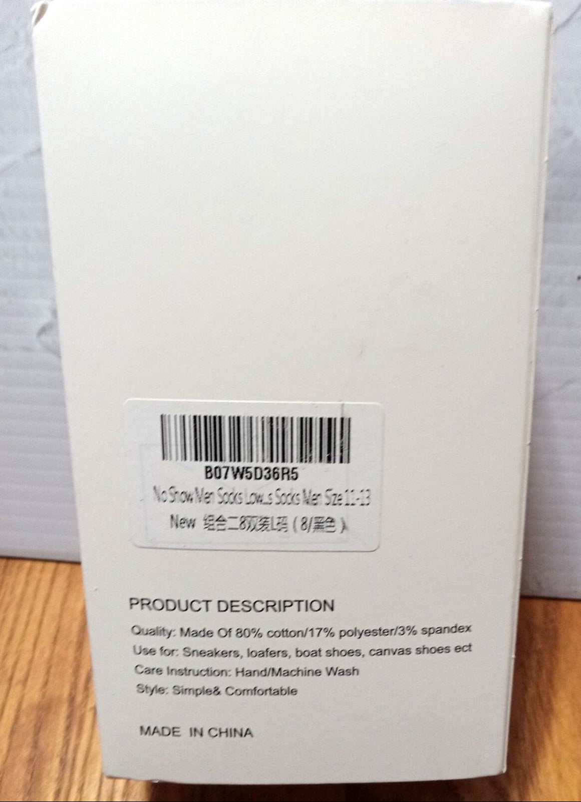 8 Pr No Show Socks, Low Cut Ankle Socks Men Socks Casual Cotton Socks 11-13