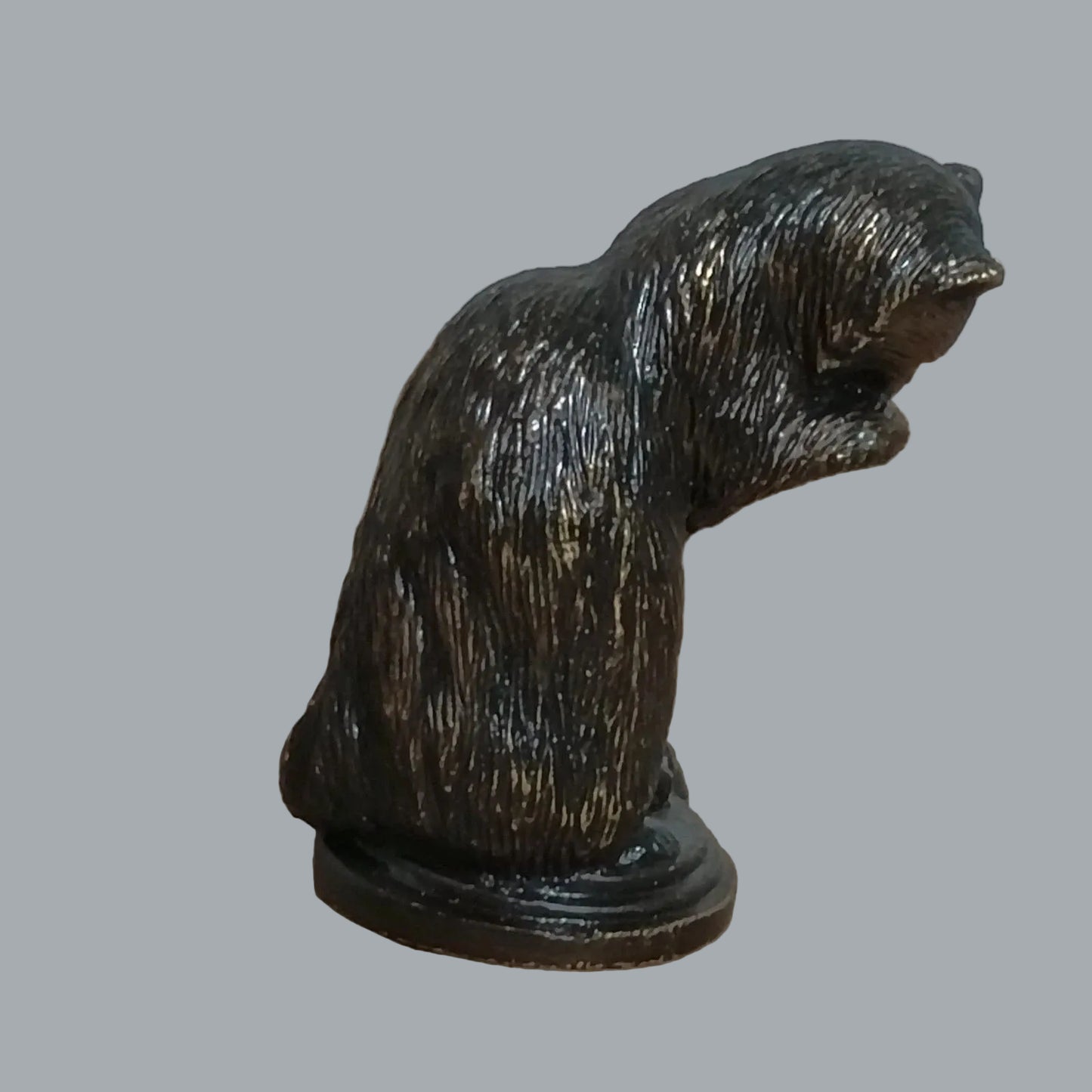 Franklin Mint Curio Cabinet Animalier Cat Figurine 1986 Mini 2.5"