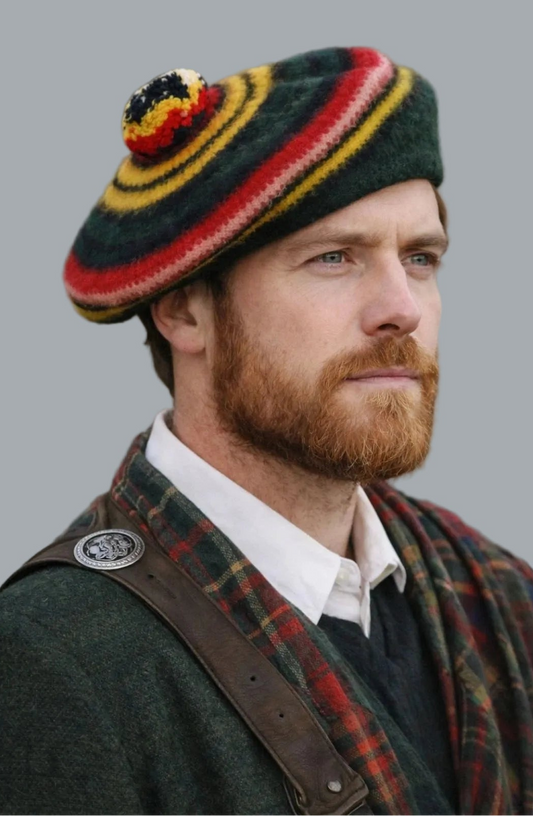 1967 Buchanan Clan Scottish Tam O’Shanter 100% Wool Made in Scotland