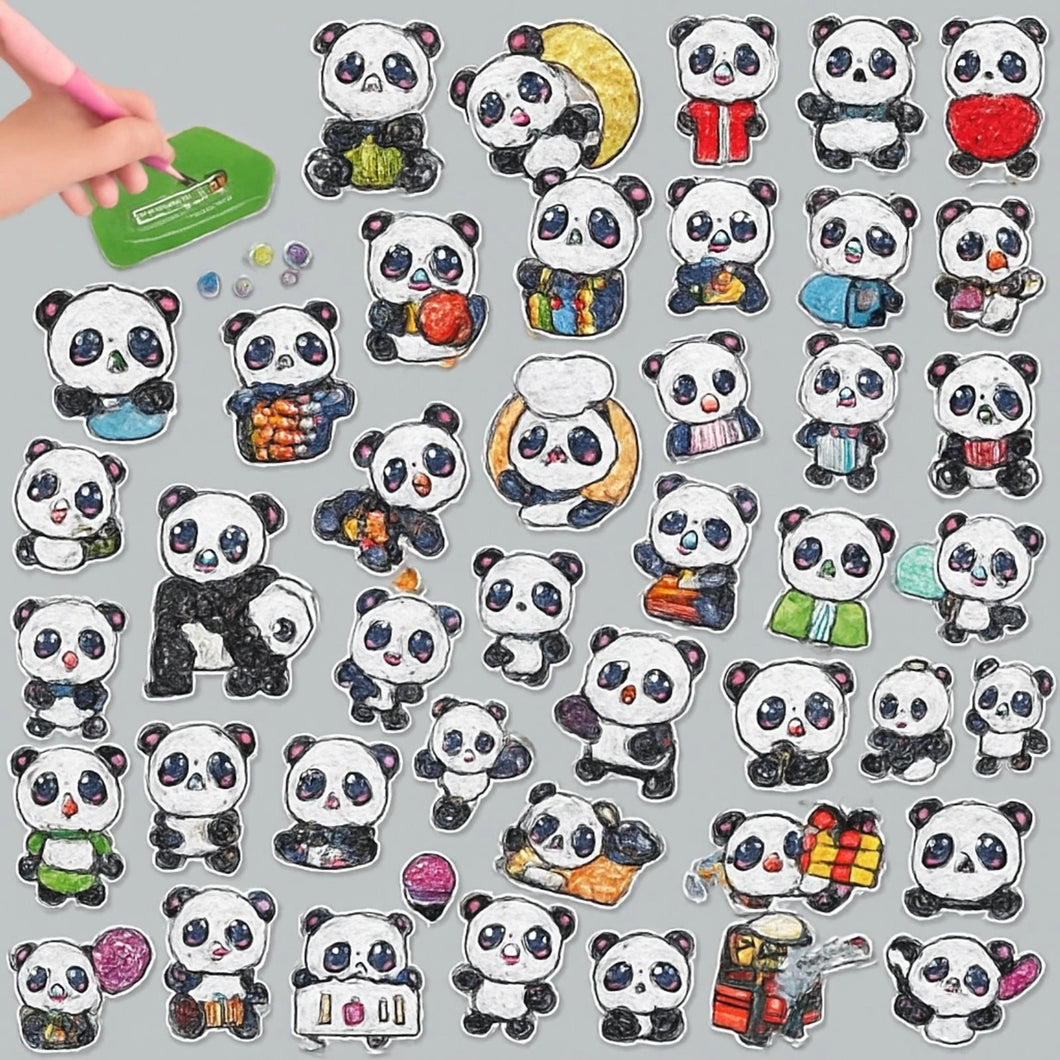 43pcs Diamond Painting Sticker Kit – DIY Mosaic Art Set with Gem Tool