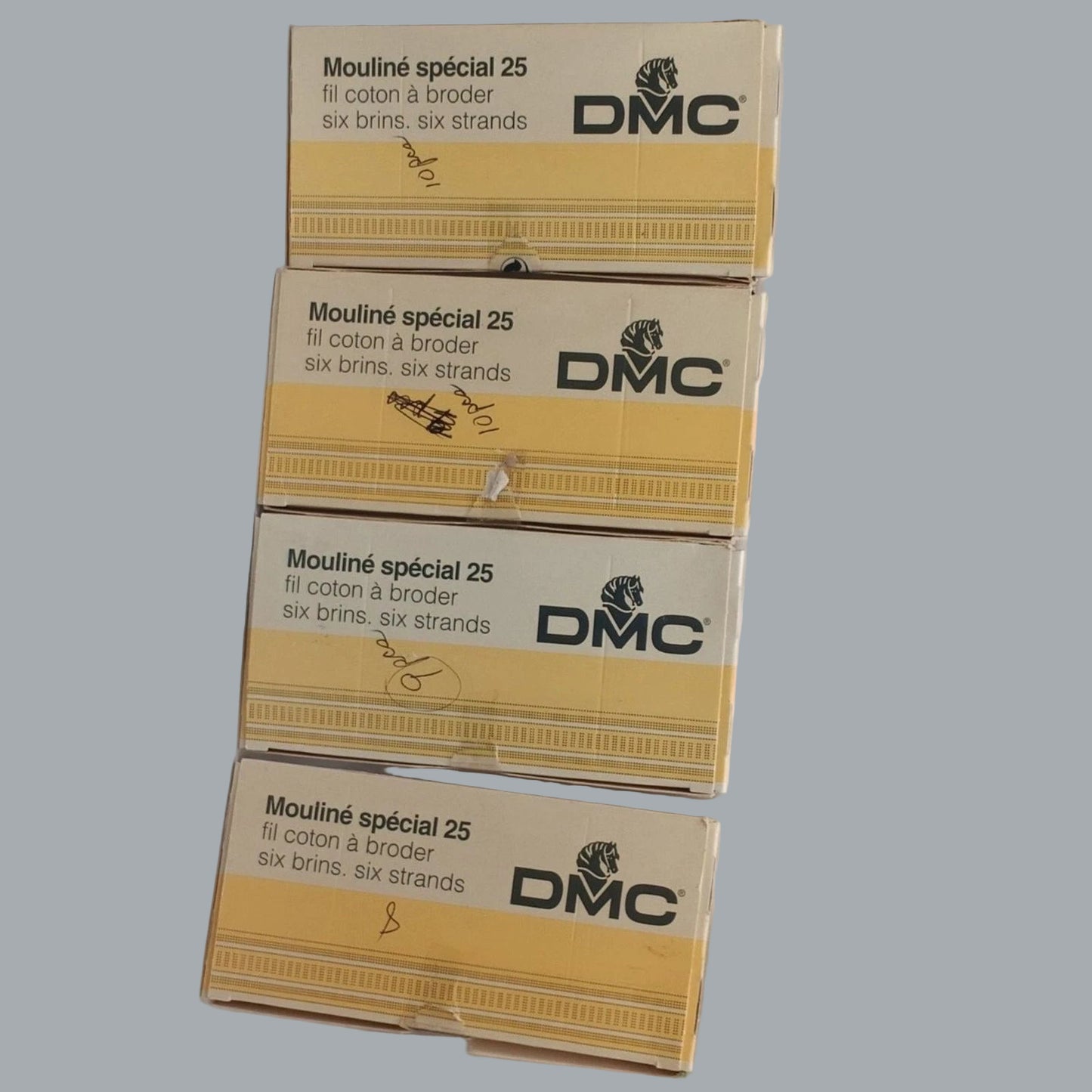 DMC Floss Mixed Lot 37 Skeins Total 8-368 9-535 10-352 10-414