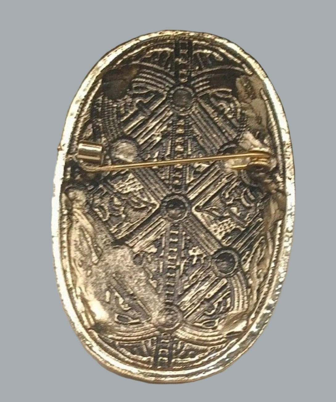 Celtic Shawl Pin 2.5"x1.5" Bronze tone