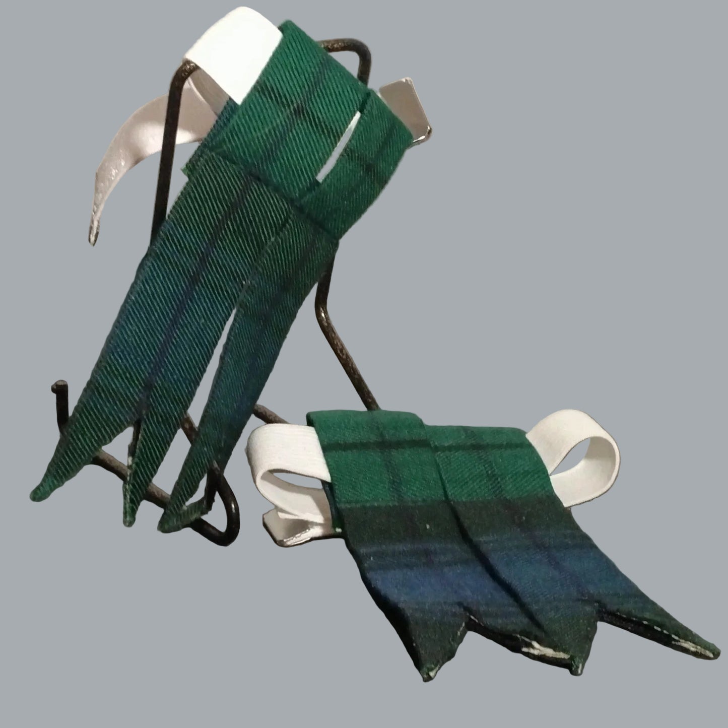 Black Watch Tartan Tam O’Shanter Hat + Kilt Hose Flashes Garter Set