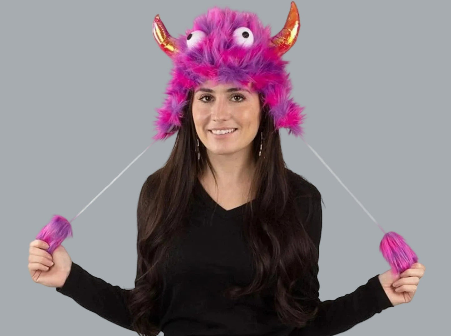 Monster Hat Costume Crazy Funny Hat Monster Birthday Party Fuchia OS
