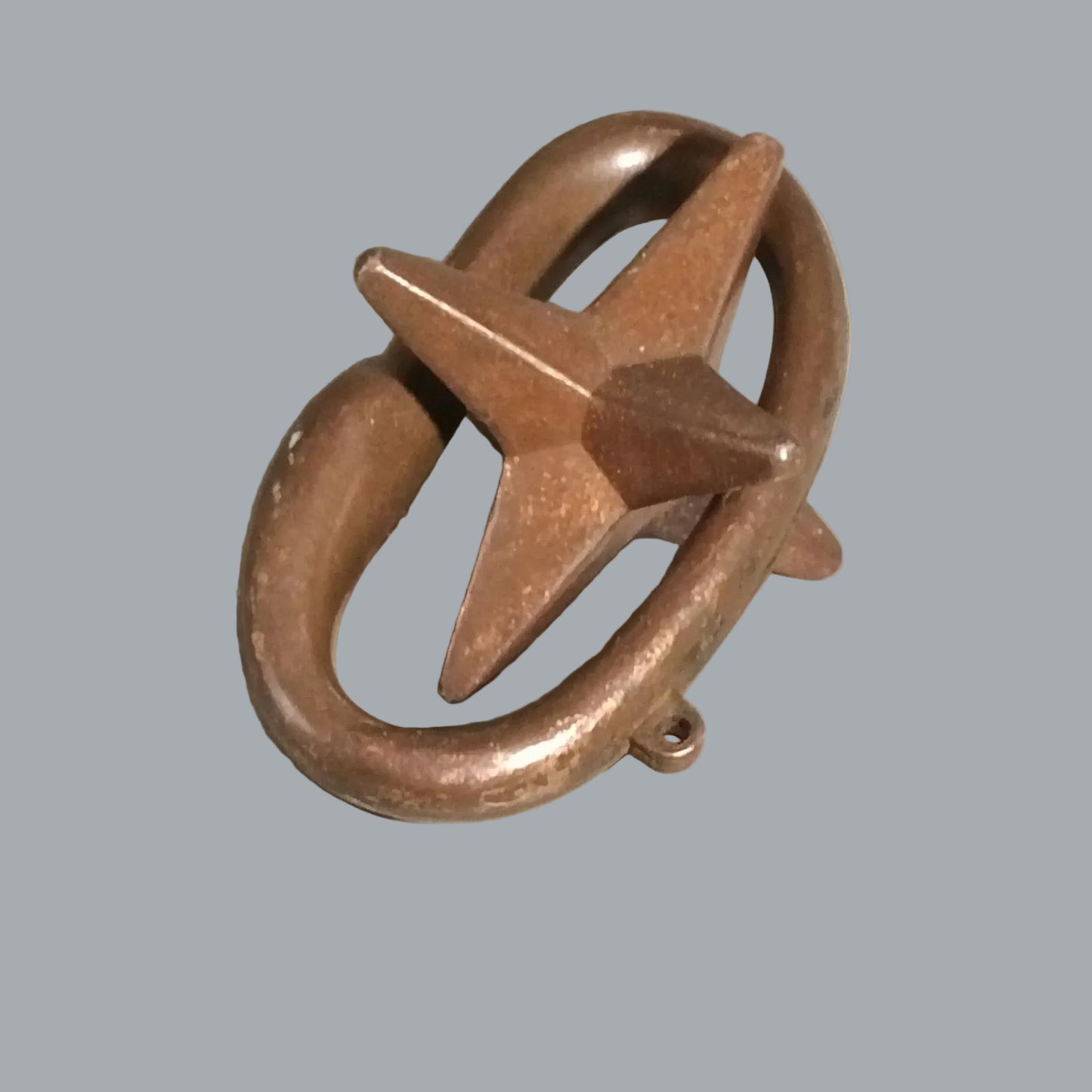 Vintage Cast Metal Ring & Star Puzzle Brain Teaser Made in Taiwan