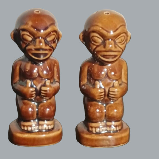 Koh-Tiki Ports Tiki Salt & Pepper Shakers Set, Design by S. Crane, Japan
