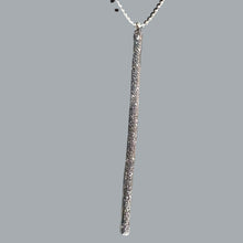 Load image into Gallery viewer, The Limited Silver Crystal Bar Pendant Necklace | Minimalist Sparkle Jewelry
