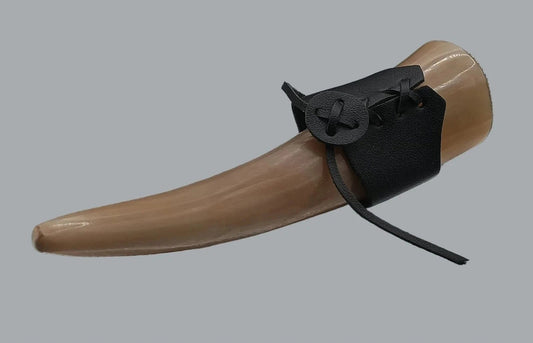 Viking Drinking Horn Authentic Norse-Inspired Drinking Vessel +Black Belt Holder