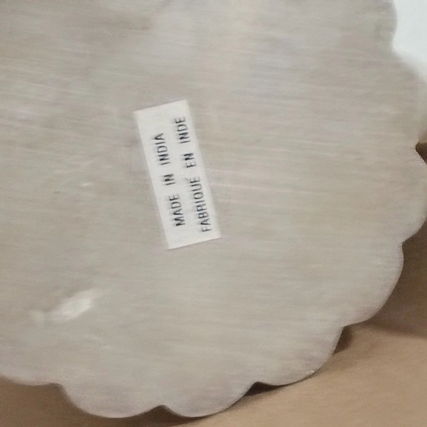 Modernist silverplate teapot wood handle Made in India 5in tall