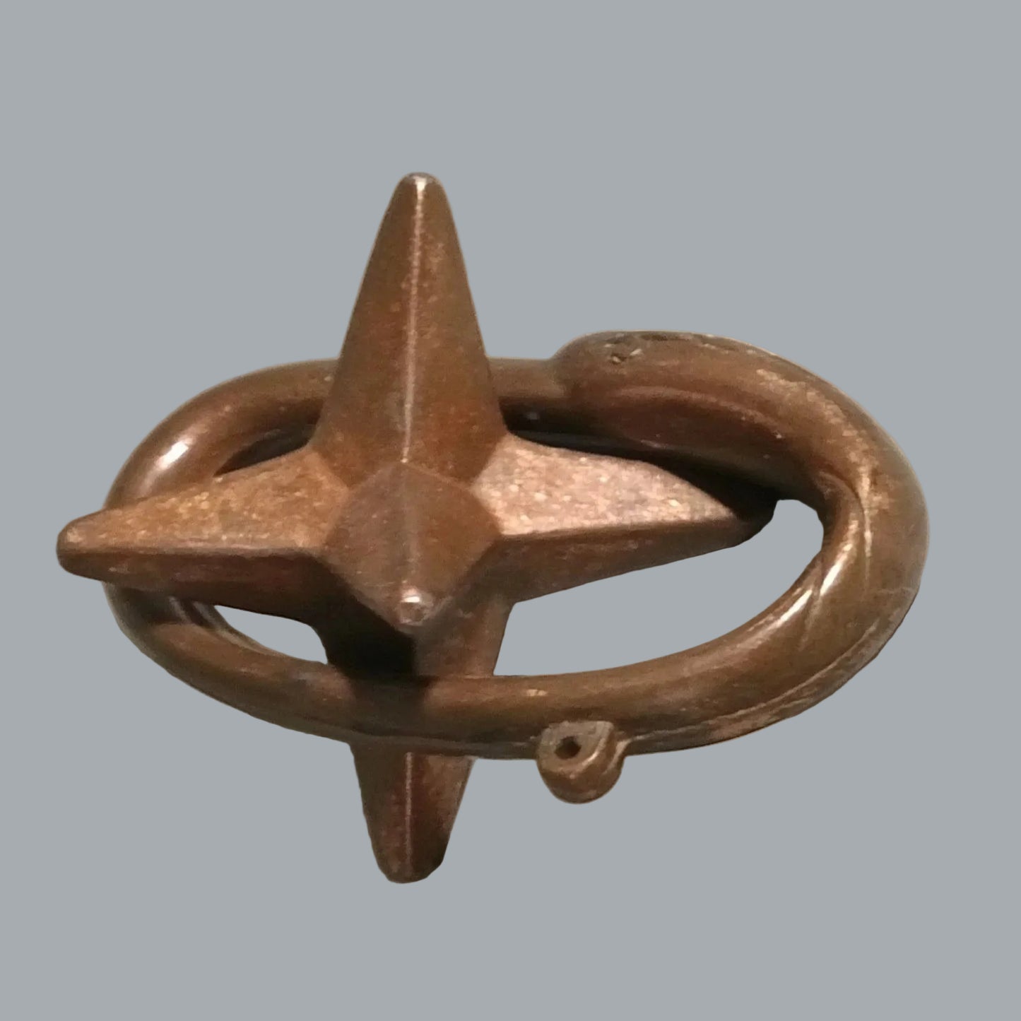 Vintage Cast Metal Ring & Star Puzzle Brain Teaser Made in Taiwan