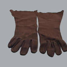 Load image into Gallery viewer, Vintage Brown Italian Cotton Dress Gloves 12&quot; Opera Length Made in Italy
