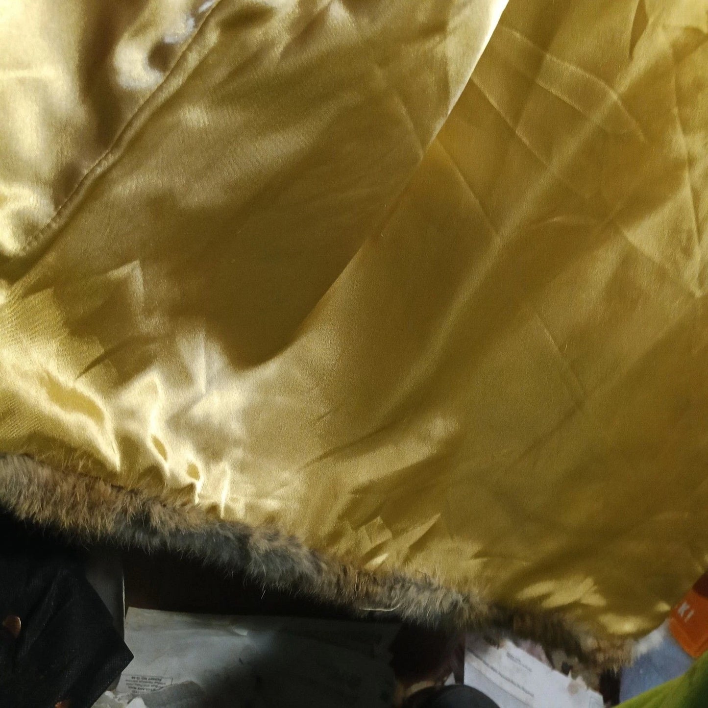 Valerie Stevens Genuine Rabbit Fur Zip Vest Satin Lined S/M