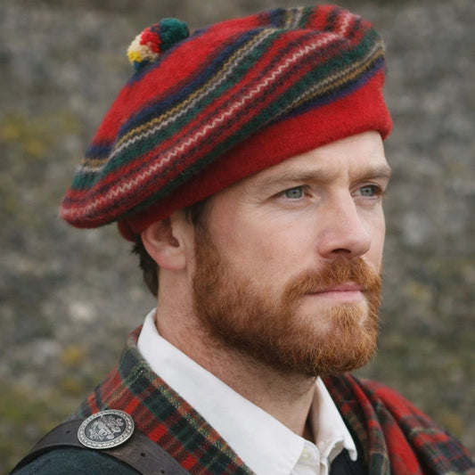 Vintage Royal Stewart Tam O'Shanter 100% Wool Made in Scotland