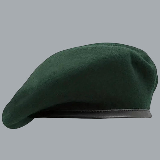 Military Style Beret: Classic Olive Green Cap