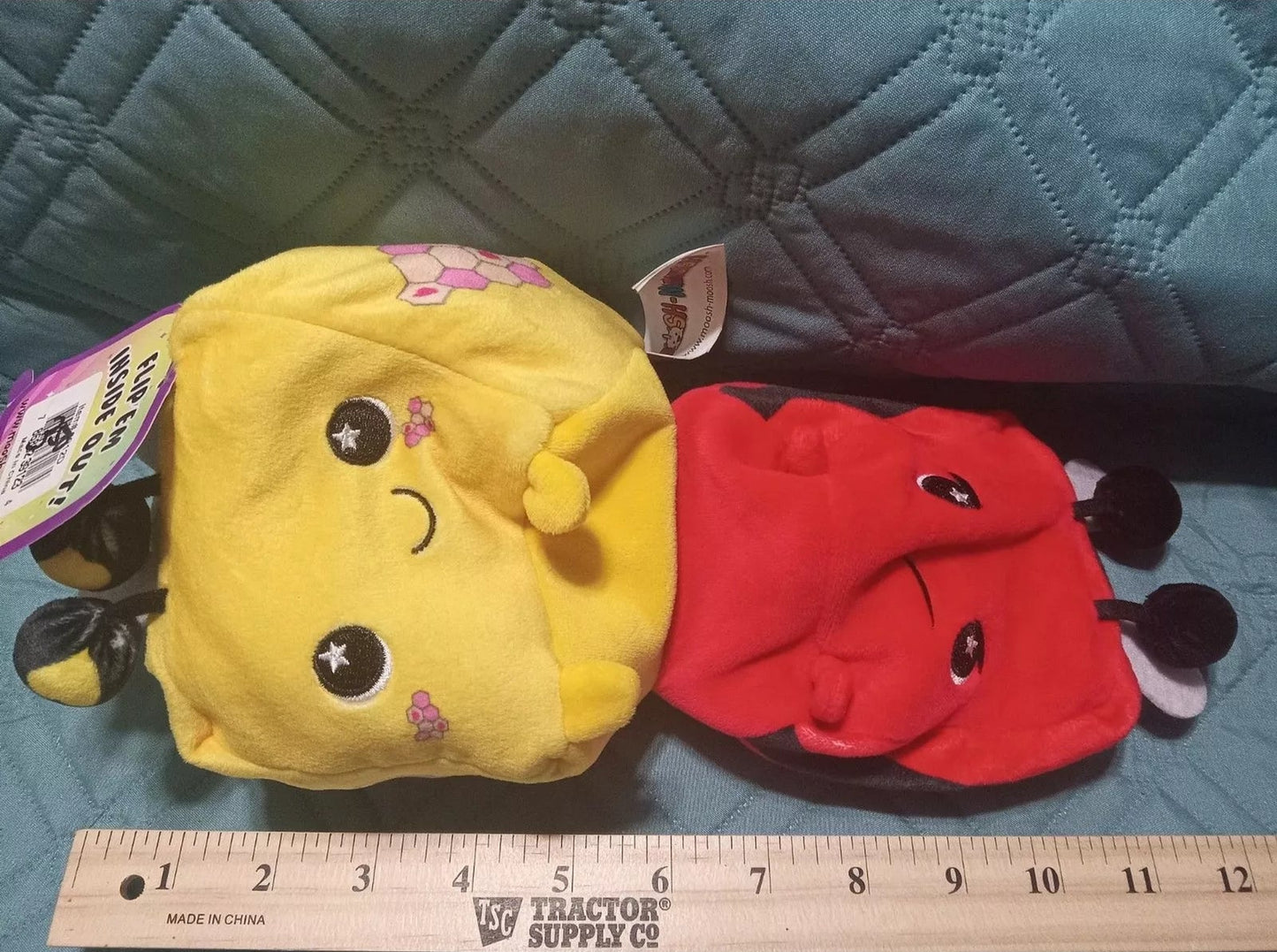 HEX the Bee Flip'em Inside Out addition to the Moosh Moosh collection of plush