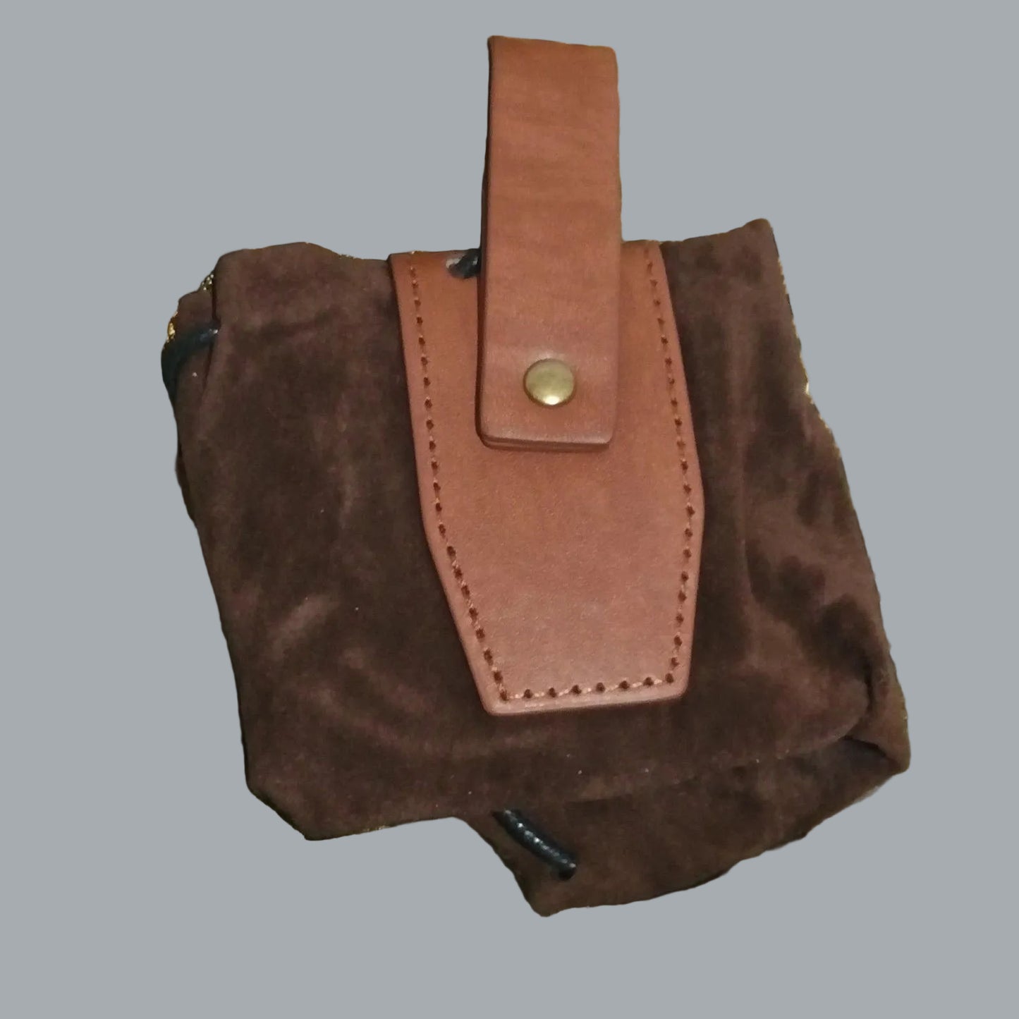 Chestnut Viking Medieval PU Waist Bag Coin Pouch 4.5x4.5 LARP Costume