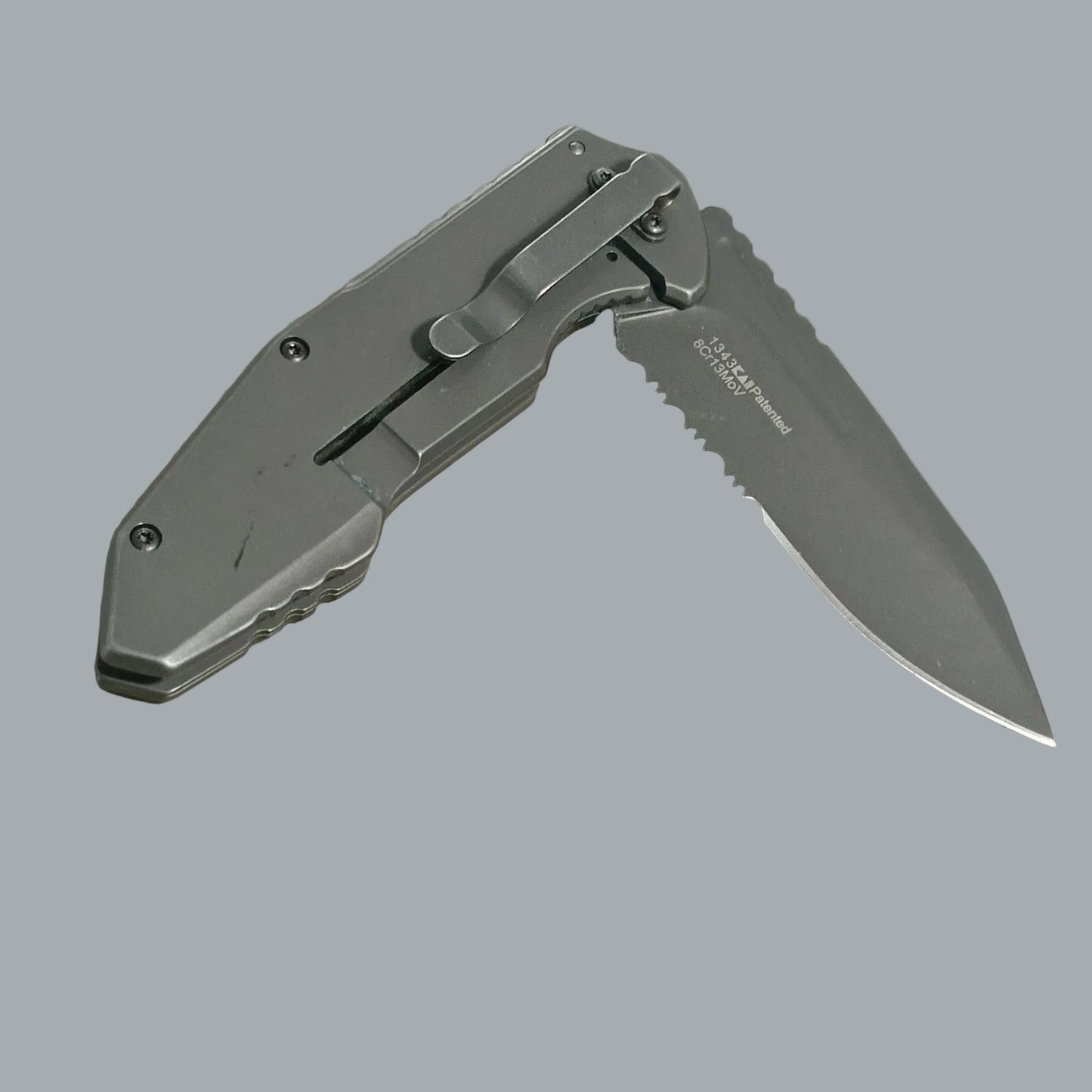 Kershaw Assisted Open Pocket Knife 8Cr13MoV Part Serrated 3.5" Blade