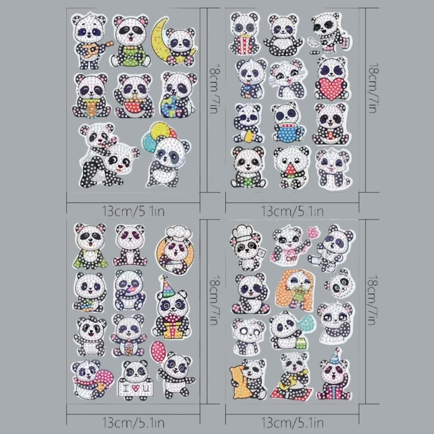 43pcs Diamond Painting Sticker Kit – DIY Mosaic Art Set with Gem Tool