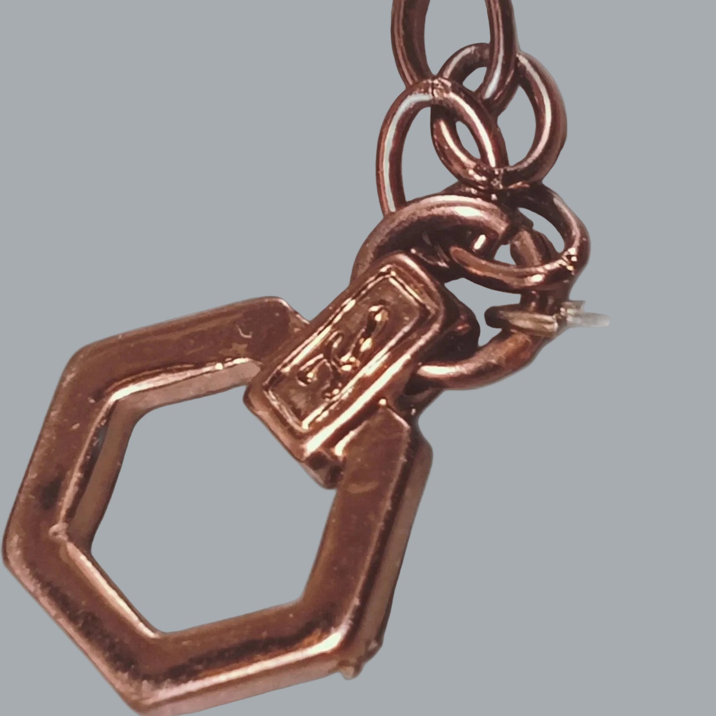 Vintage TRUDI Copper Tone Pearl Crystal Necklace Mid Century Signed