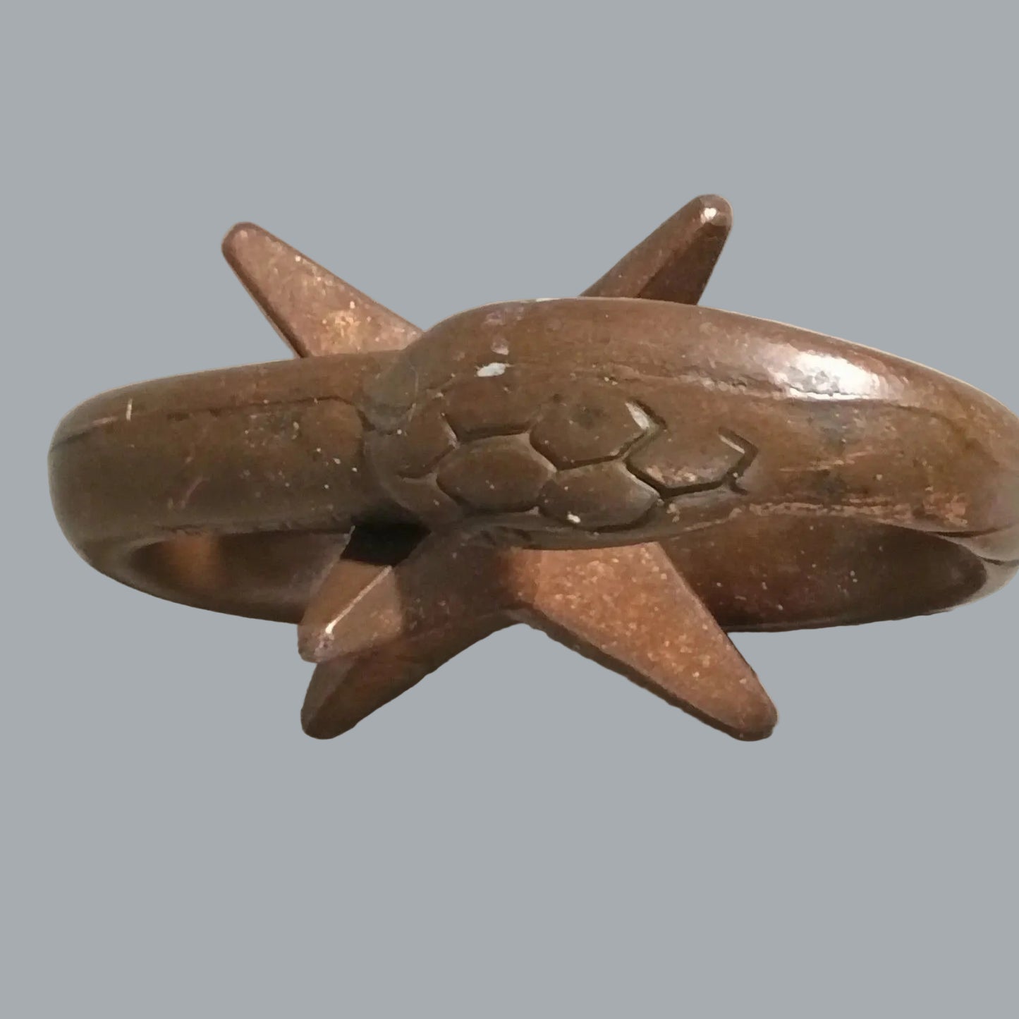 Vintage Cast Metal Ring & Star Puzzle Brain Teaser Made in Taiwan