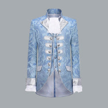 Load image into Gallery viewer, Men&#39;s Rococo Court Suit Light Blue Elegant 3PC Tailcoat Vest Pants Set 46-48
