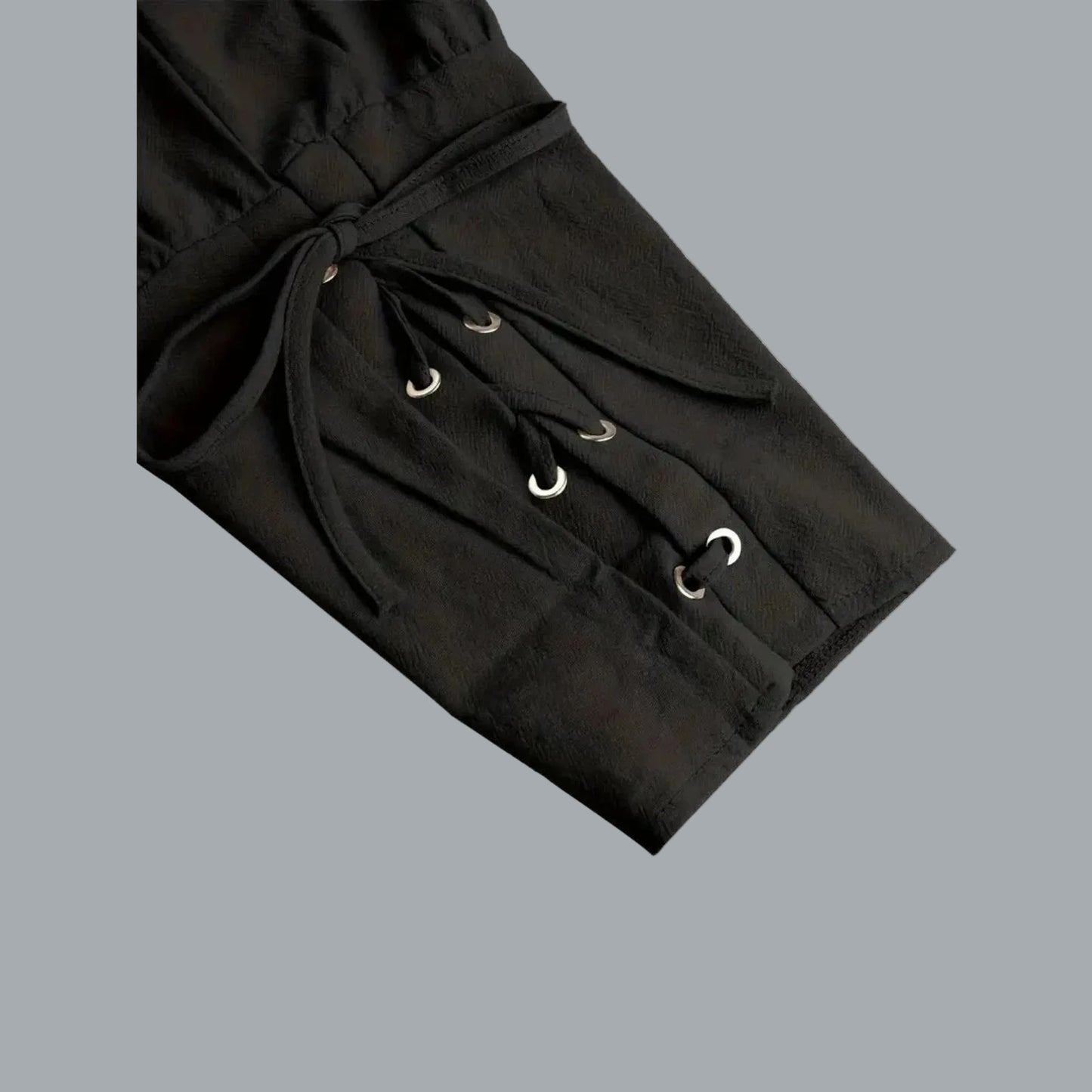 Cotton & Linen Lace Up Bottom Medieval Cosplay Pirate Pants black XXL US 38
