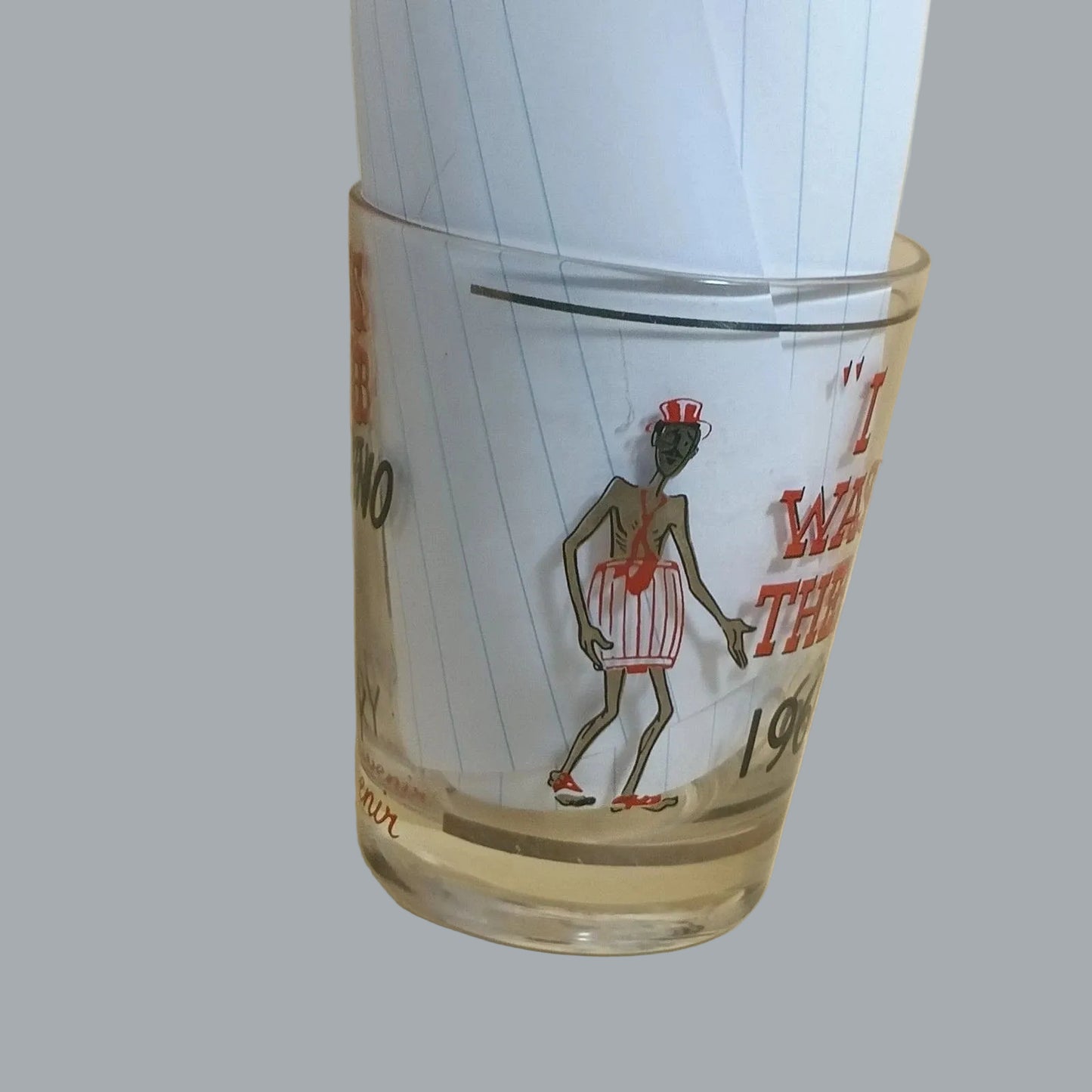 Harolds Club Reno 25th Anniversary 1960 Souvenir Glass “I Was There”