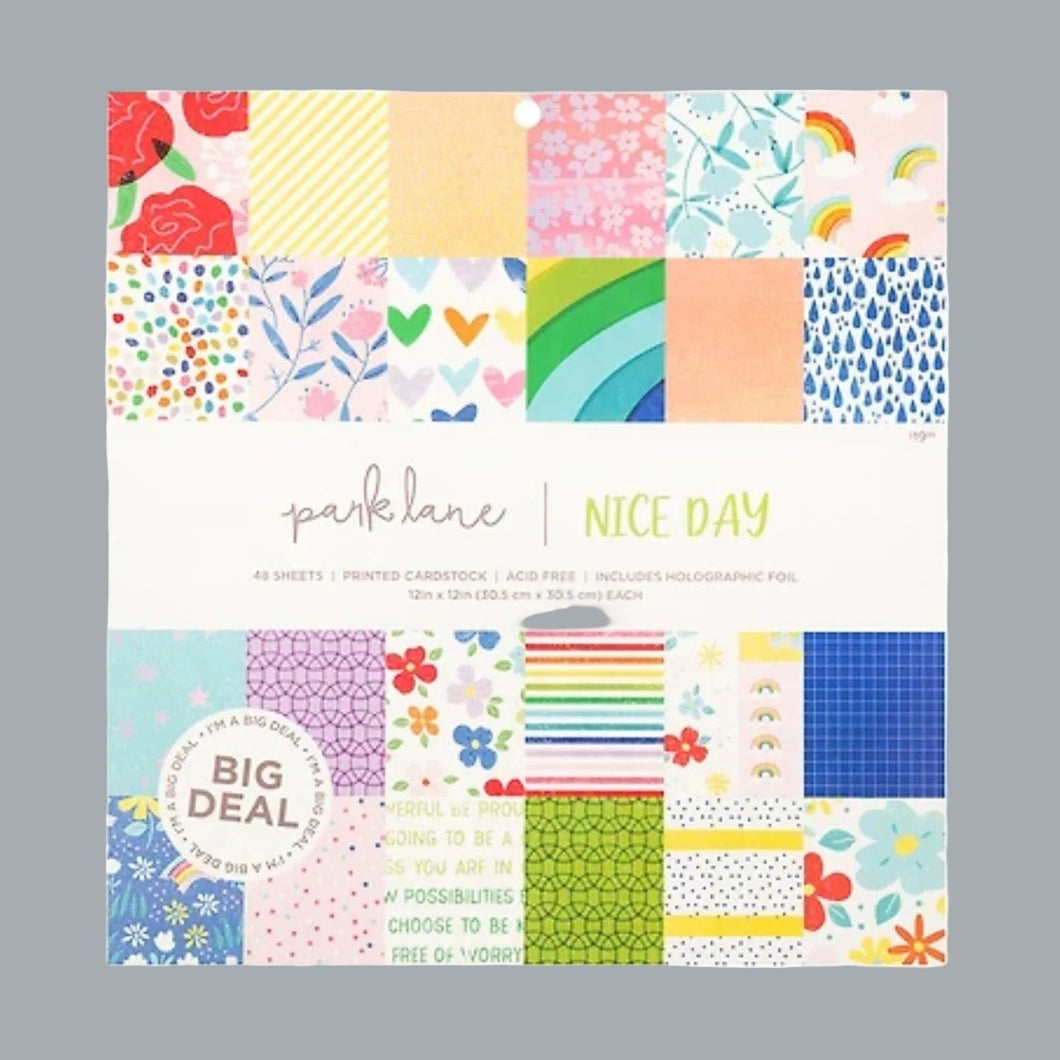NEW Park Lane Nice Day 48-Sheet 12x12 Cardstock Paper Pad Scrapbooking Crafts