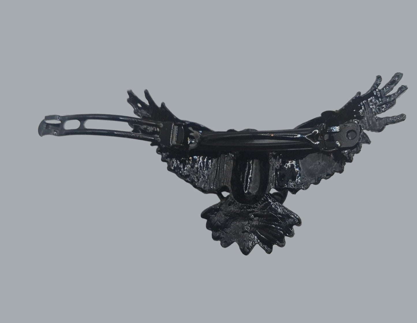 Viking Crow Hairpin - Matte Black Raven Hair Clip Gothic Norse Renaissance Faire