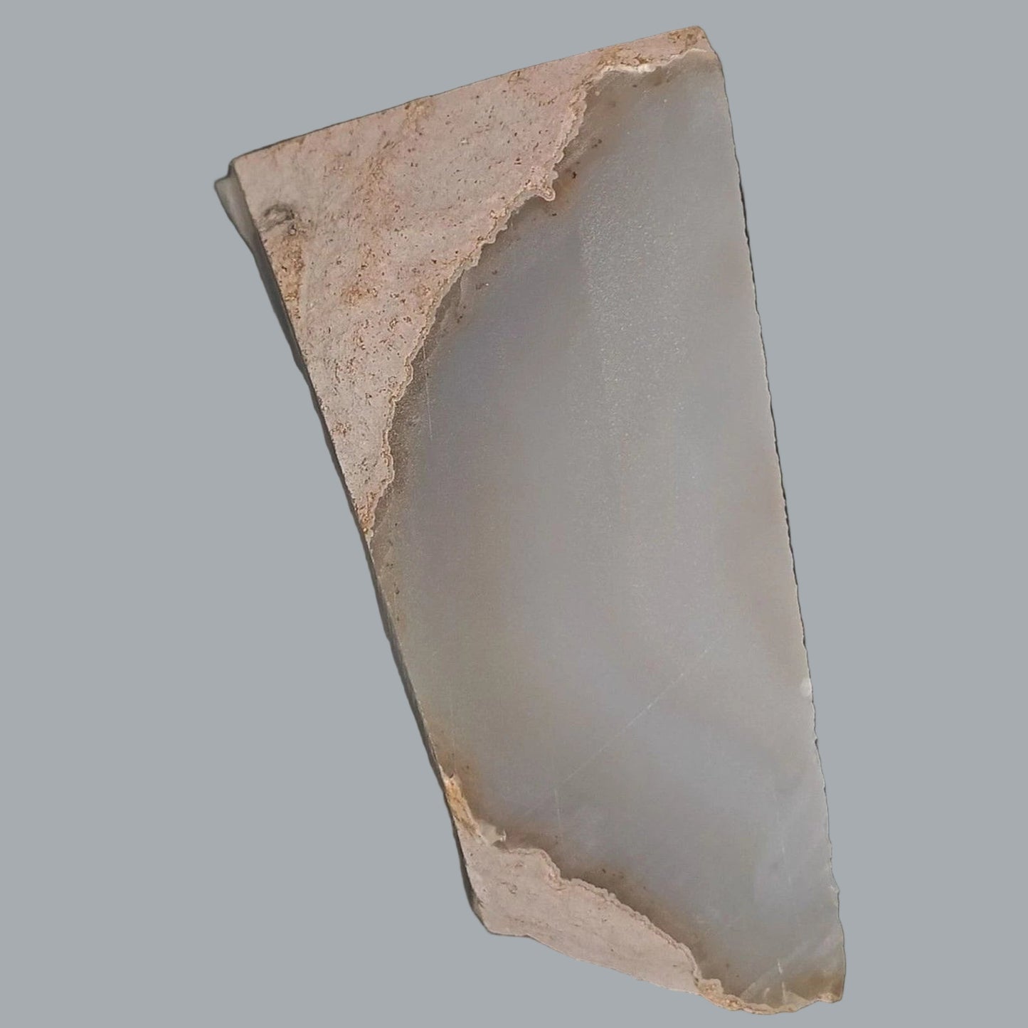 Polished Agate Druzy Quartz Geode Stone Black Inclusions unique natural specimen