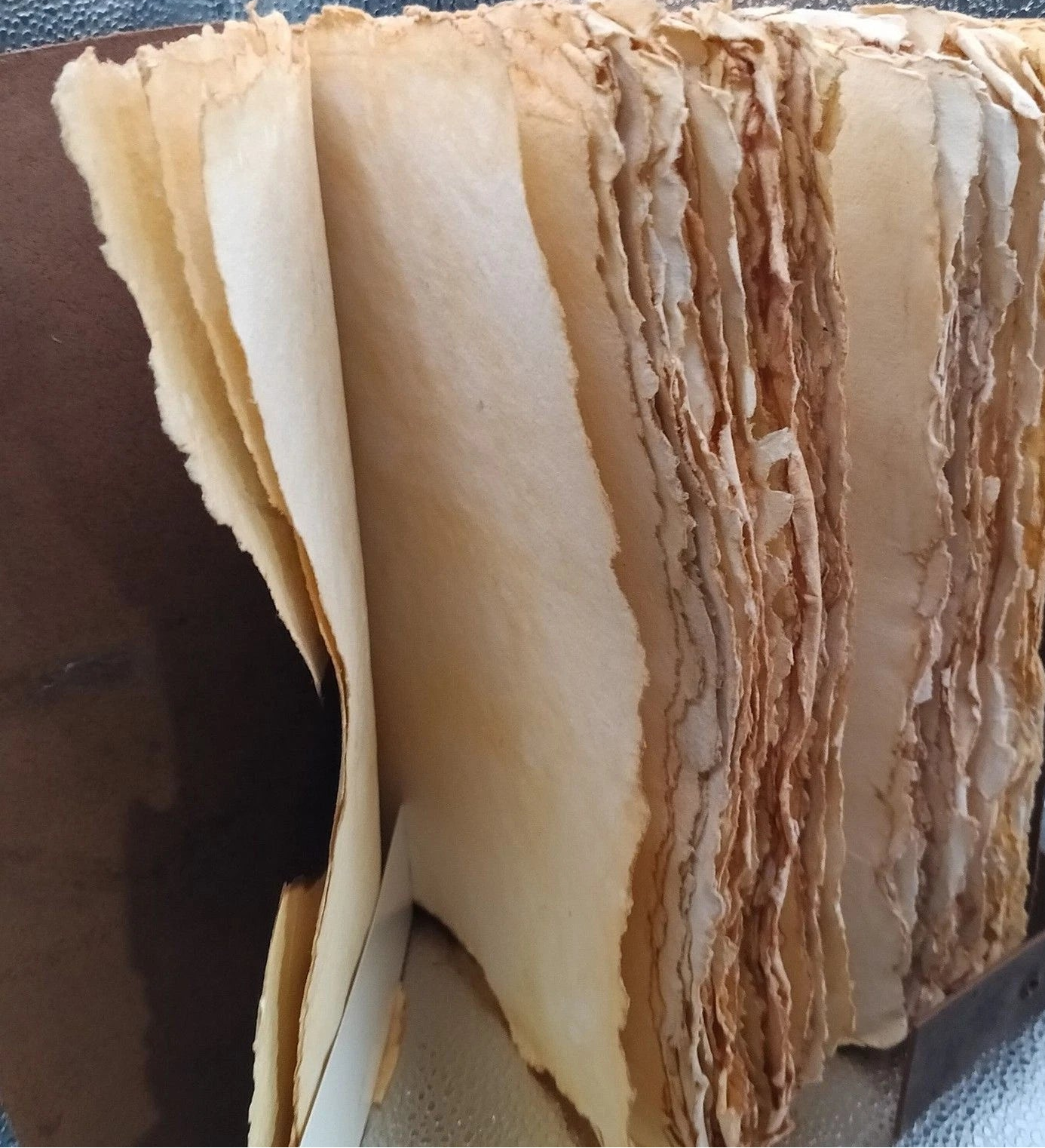 Large Aged Leather Spellbook Journal Grimoire Prop 9.5x6.5x3