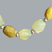 Load image into Gallery viewer, Sigrid Olsen Chunky Green Stone Necklace Toggle Clasp Boho Artisan Jewelry 18&quot;
