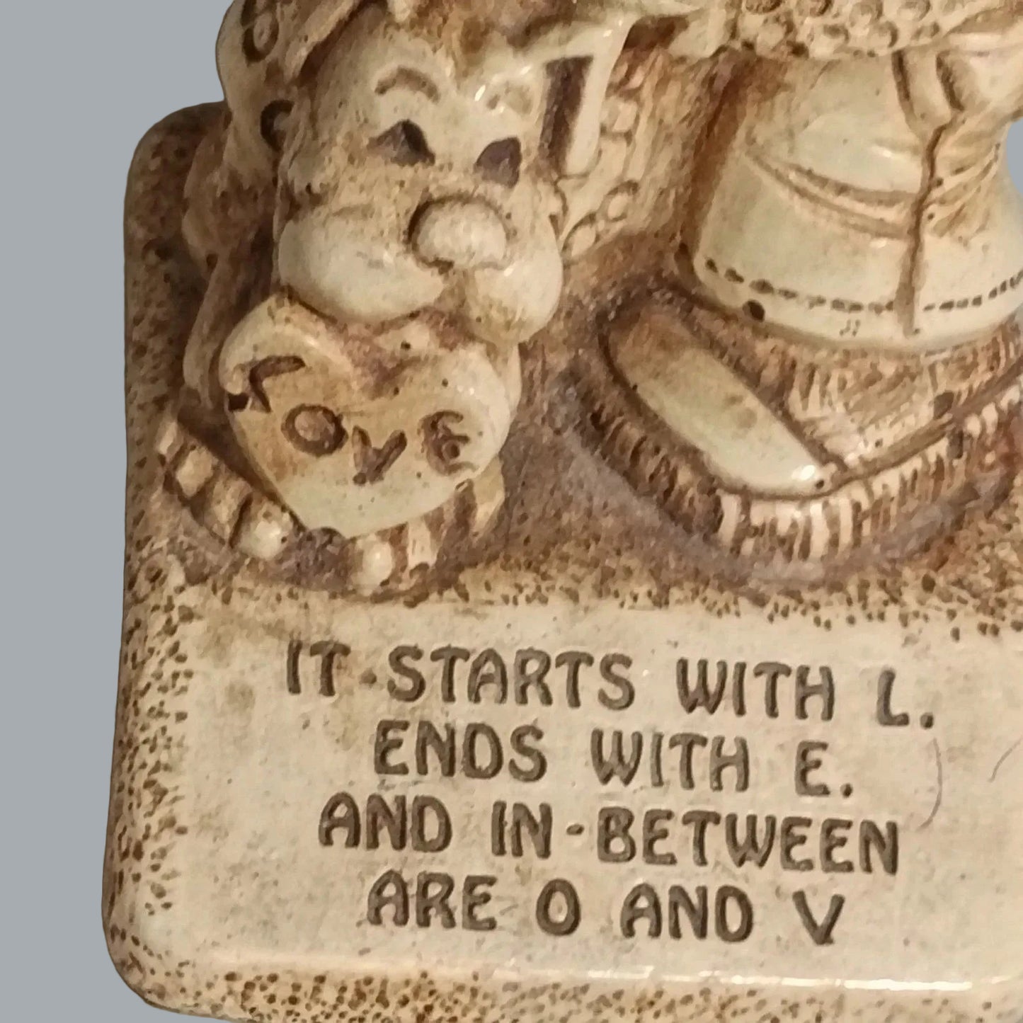 Vintage Paula USA Love Couple Figurine #305 5" Chalkware