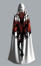 Load image into Gallery viewer, Dragon Cape Adjustable Hooded cloak Red/Black Dragon Wings Lightweight Fabric
