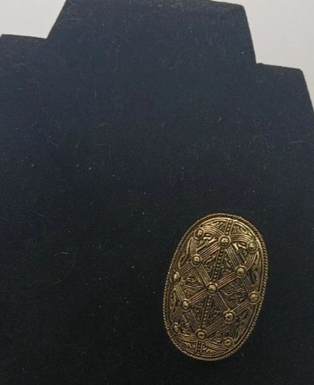 Celtic Shawl Pin 2.5"x1.5" Bronze tone