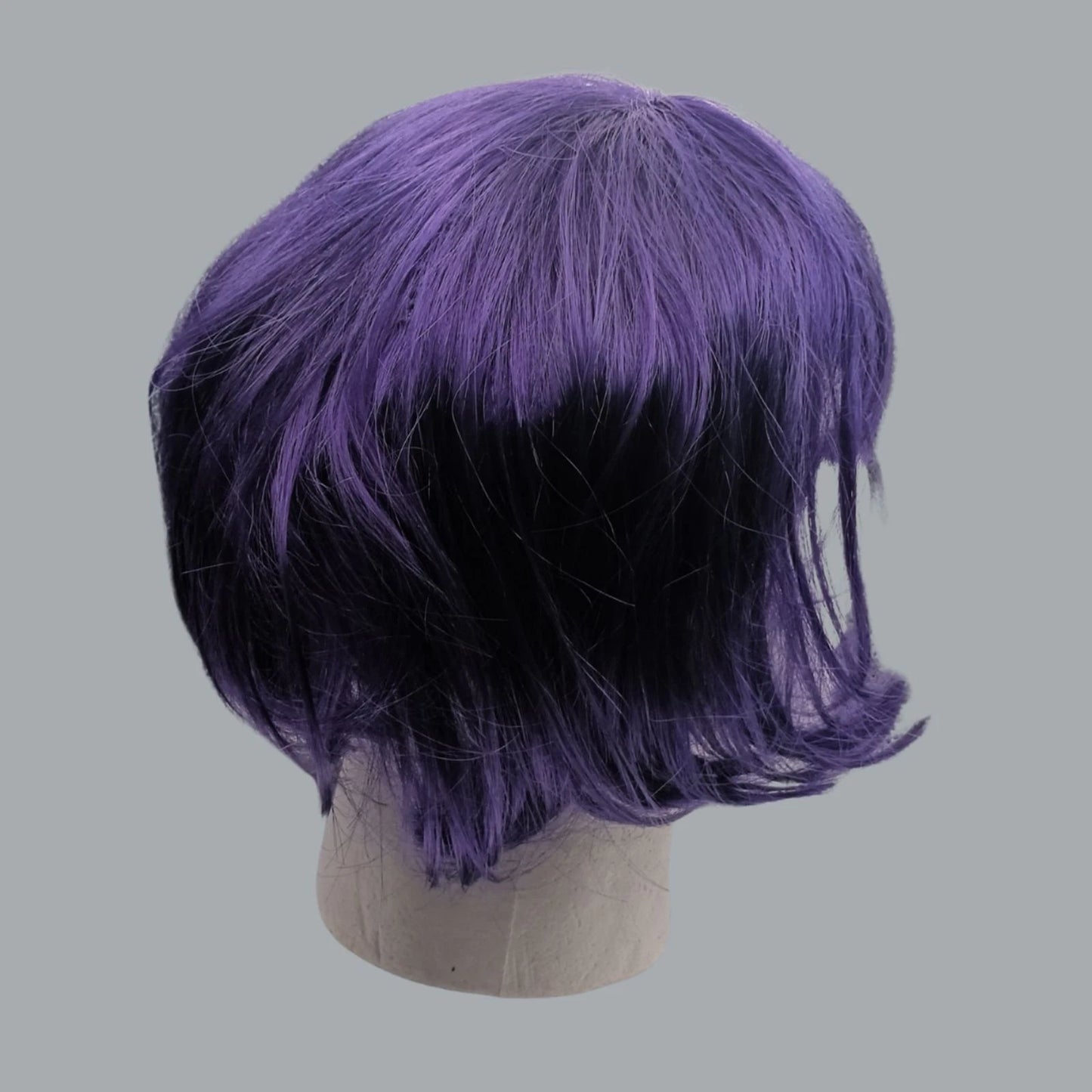 Vibrant Short Purple Synthetic Wig for Cosplay & Costume Parties