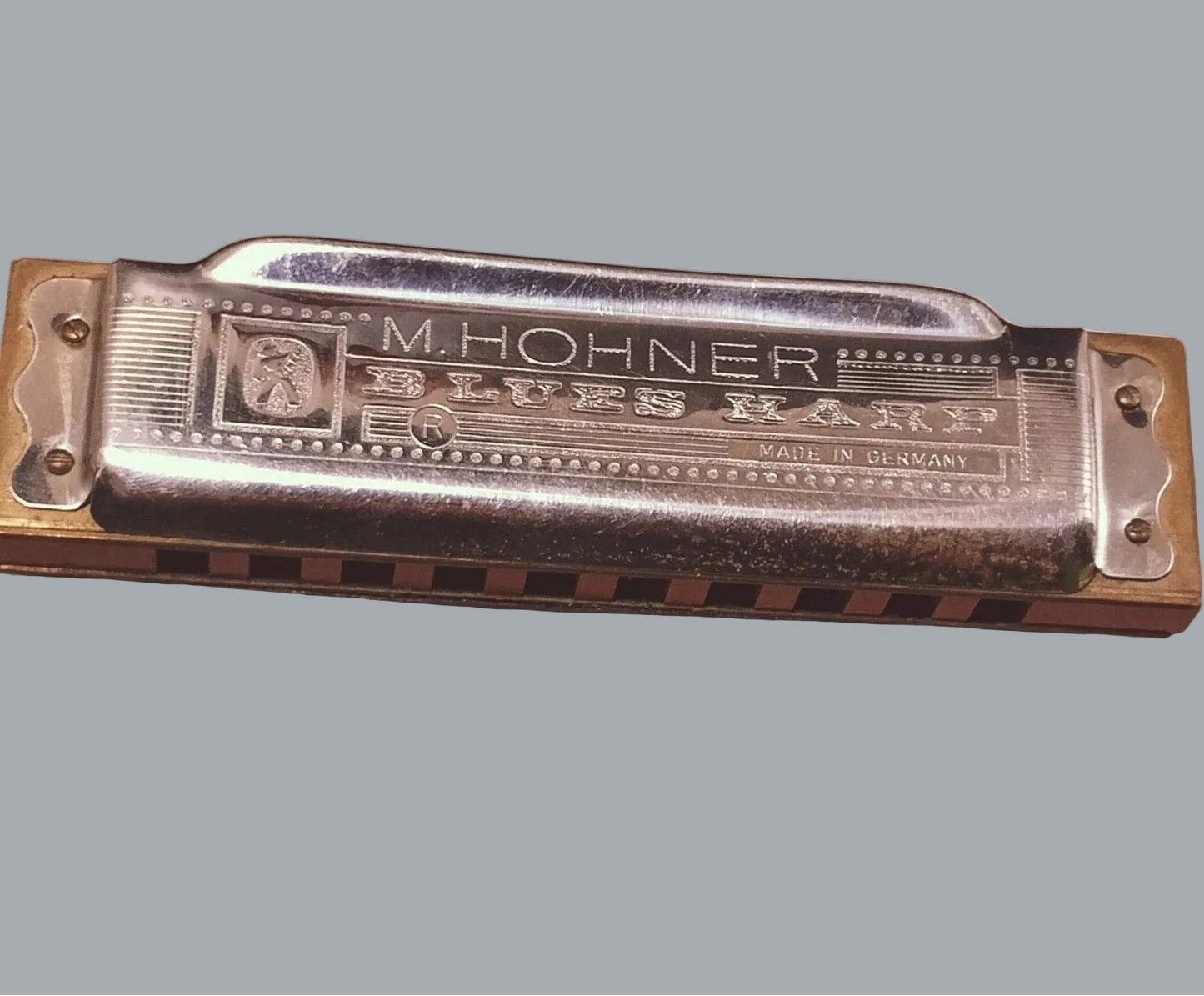 Hohner Blues Harp Harmonica Made in Germany w/ Blue Case Vintage
