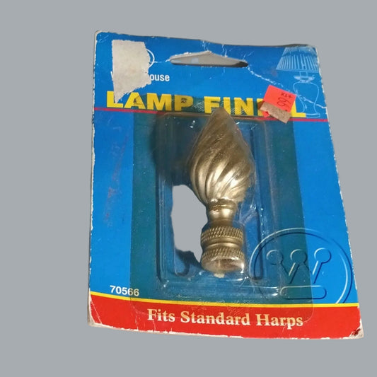 Vintage Westinghouse Brass Lamp Finial Acorn 70566 NOS Carded