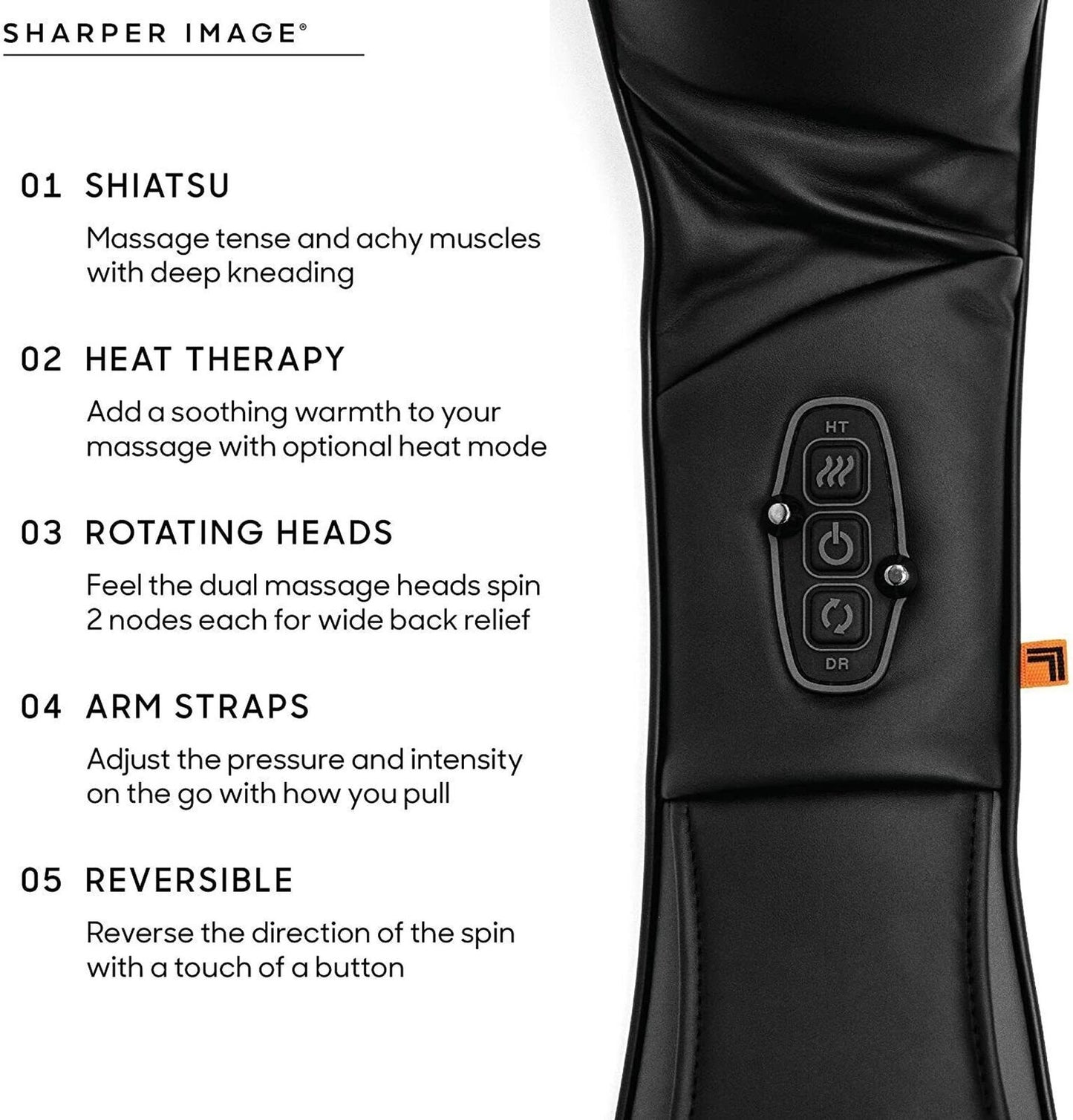 Sharper Image - Neck and Shoulder Shiatsu Massager With Soothing Heat Therapy