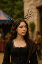 Load image into Gallery viewer, Gothic Black Tree Branch Antler Headband | Fantasy, Cosplay &amp; Renfaire Accessory
