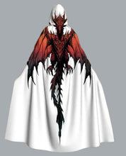 Load image into Gallery viewer, Dragon Cape Adjustable Hooded cloak Red/Black Dragon Wings Lightweight Fabric
