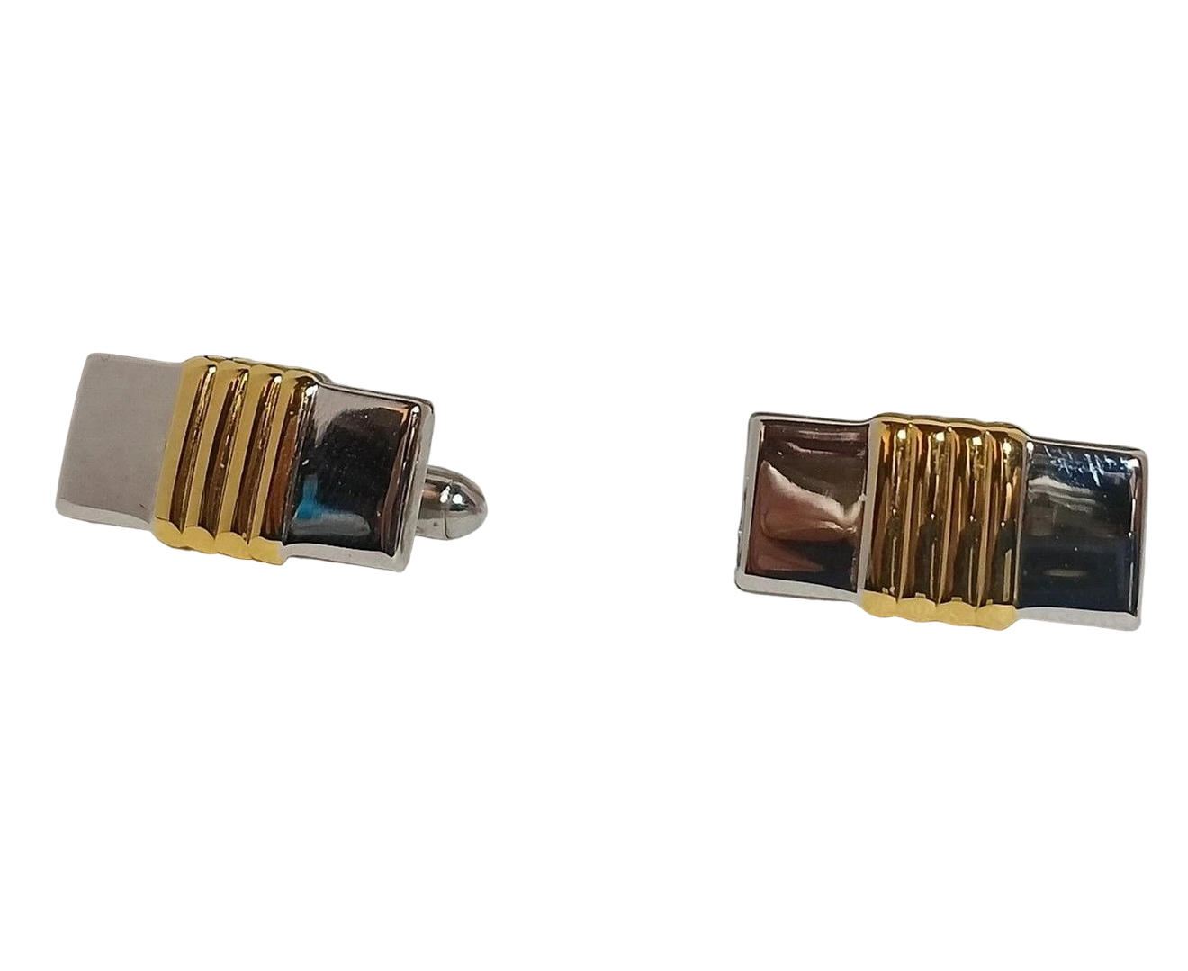 Yves Saint Laurent YSL Two-Tone Bar Cufflinks in Original Logo Box Macy’s