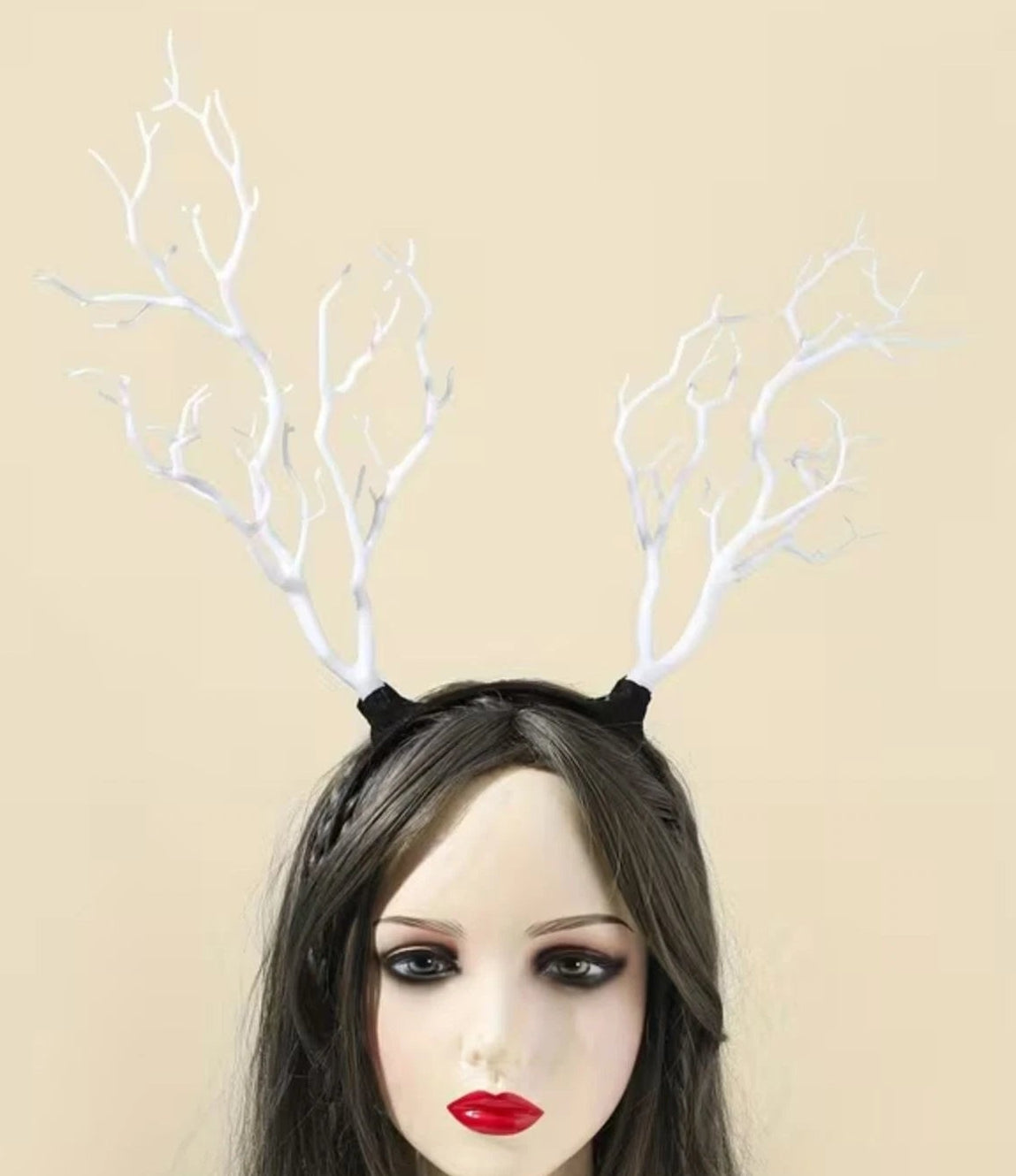 Gothic White Tree Branch Antler Headband Forest Cosplay Costume