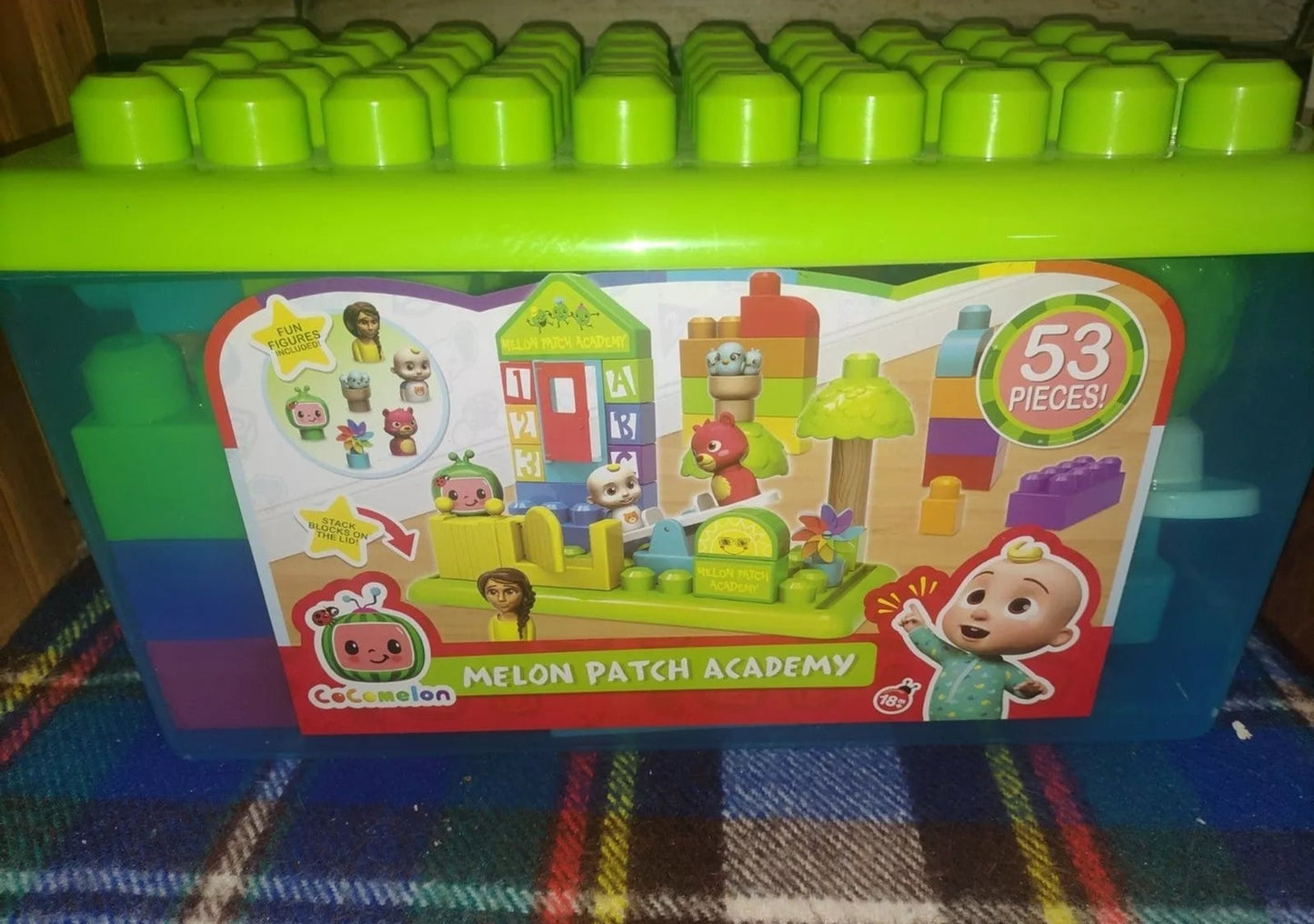 Patch Academy 53 Large Building Blocks Includes 6 Character Figures by Just Play